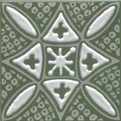 KMD3STA019GN Декор Бахия 2 зелёный глянцевый 9,8x9,8x0,7