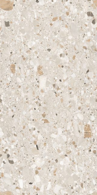 Керамогранит Realistik Тераццо кремовый матовый карвинг 60x120