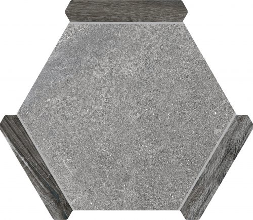 Керамогранит Monopole Сакраменто серый - черное дерево 22x25
