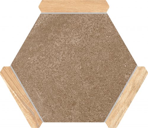 Керамогранит Monopole Сакраменто каштановый - сосна 22x25