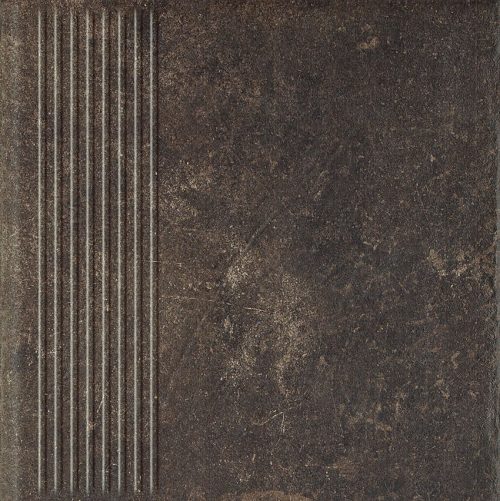 Ступень прямая Ceramika Paradyz Скандиано коричневая B1a 30x30